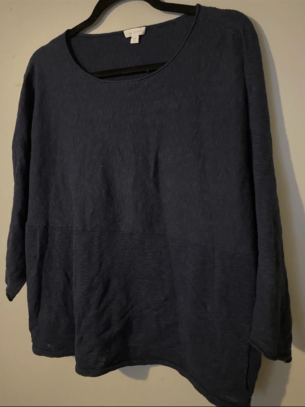 J. Jill Pure Jill - Navy Round Neck Kimono Top - Picture 2 of 5